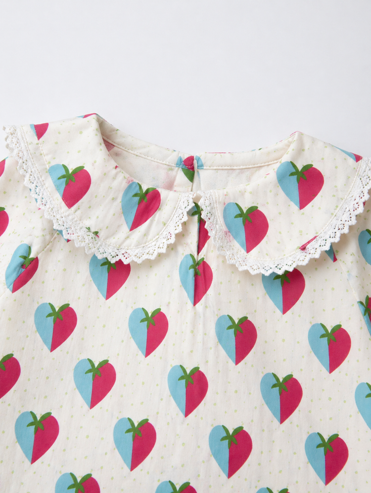 Blue and plum hearts Night Suit