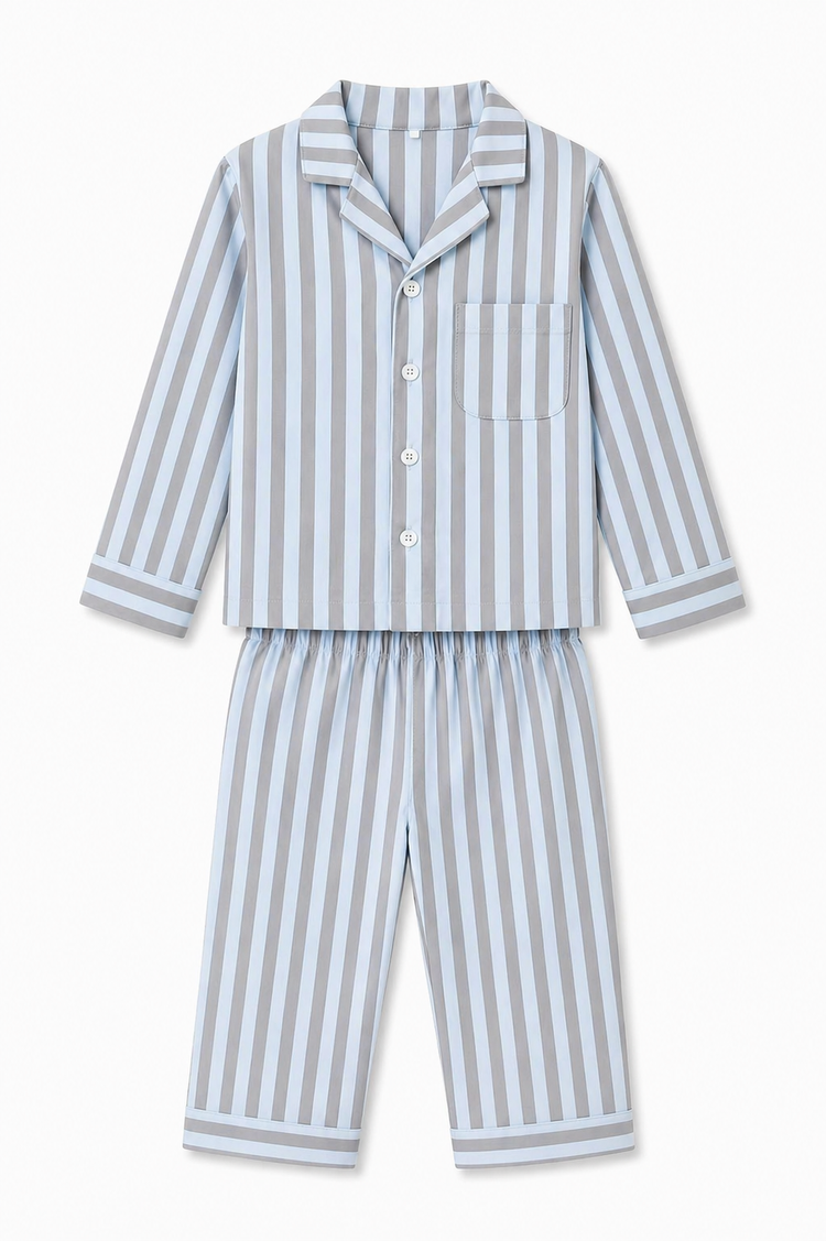 Blue and grey stripes Night Suit