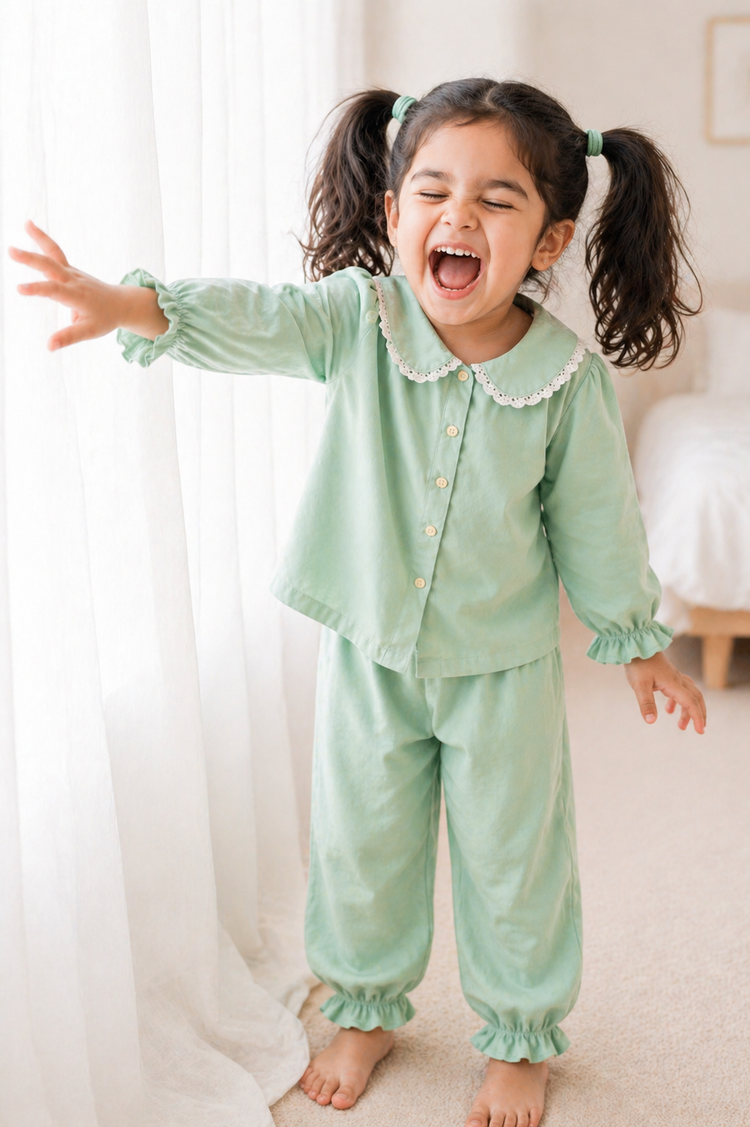 Mint Petals Dreams Night Suit