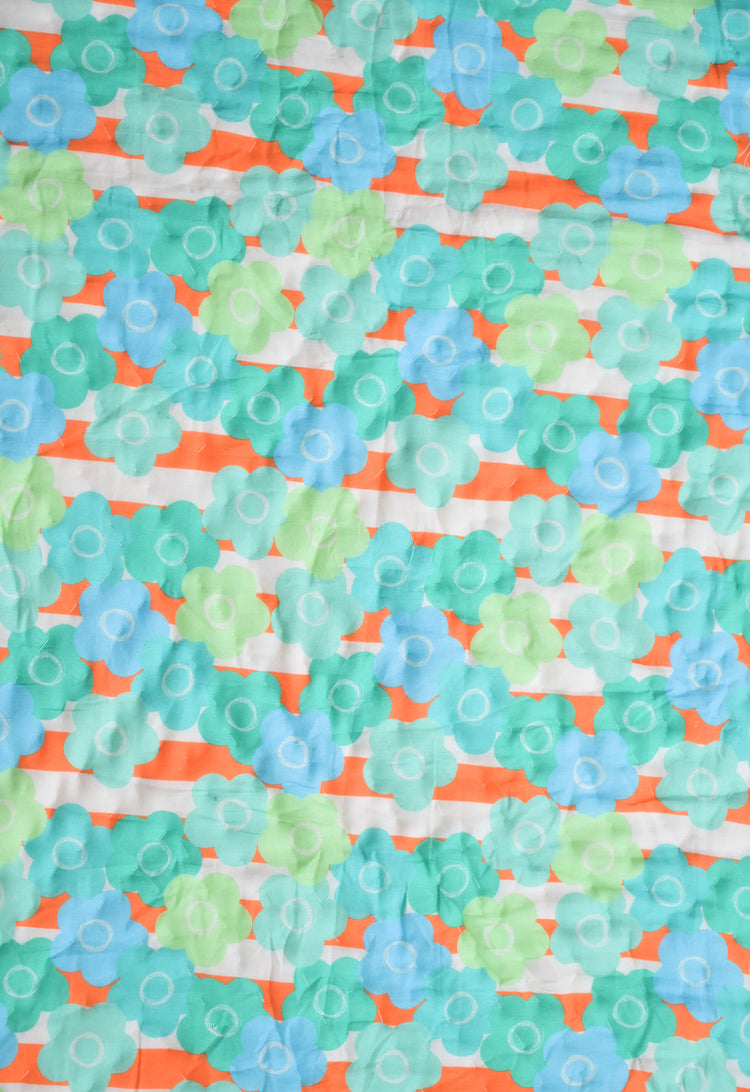 Blue and tangerine florals Set