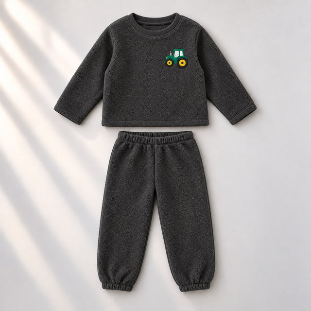 Grey Truck Fleece Set top and bottom by Anaario