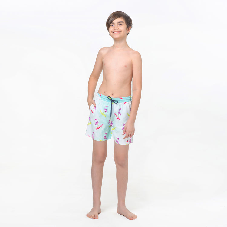 Tropic Classique Co-ord Set (Flamingos surfs up)