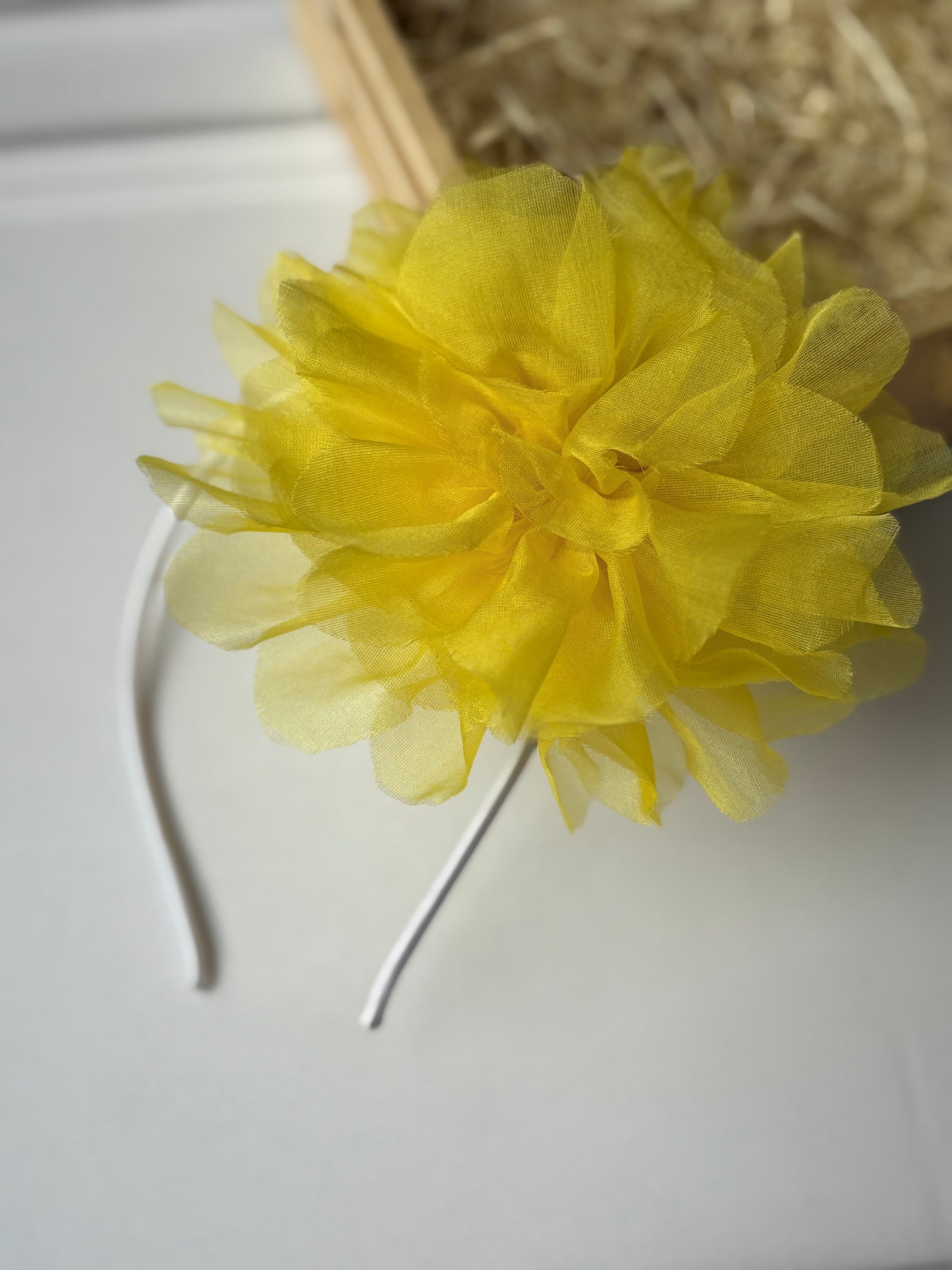Sunshine Flower Organza Bow Hairband