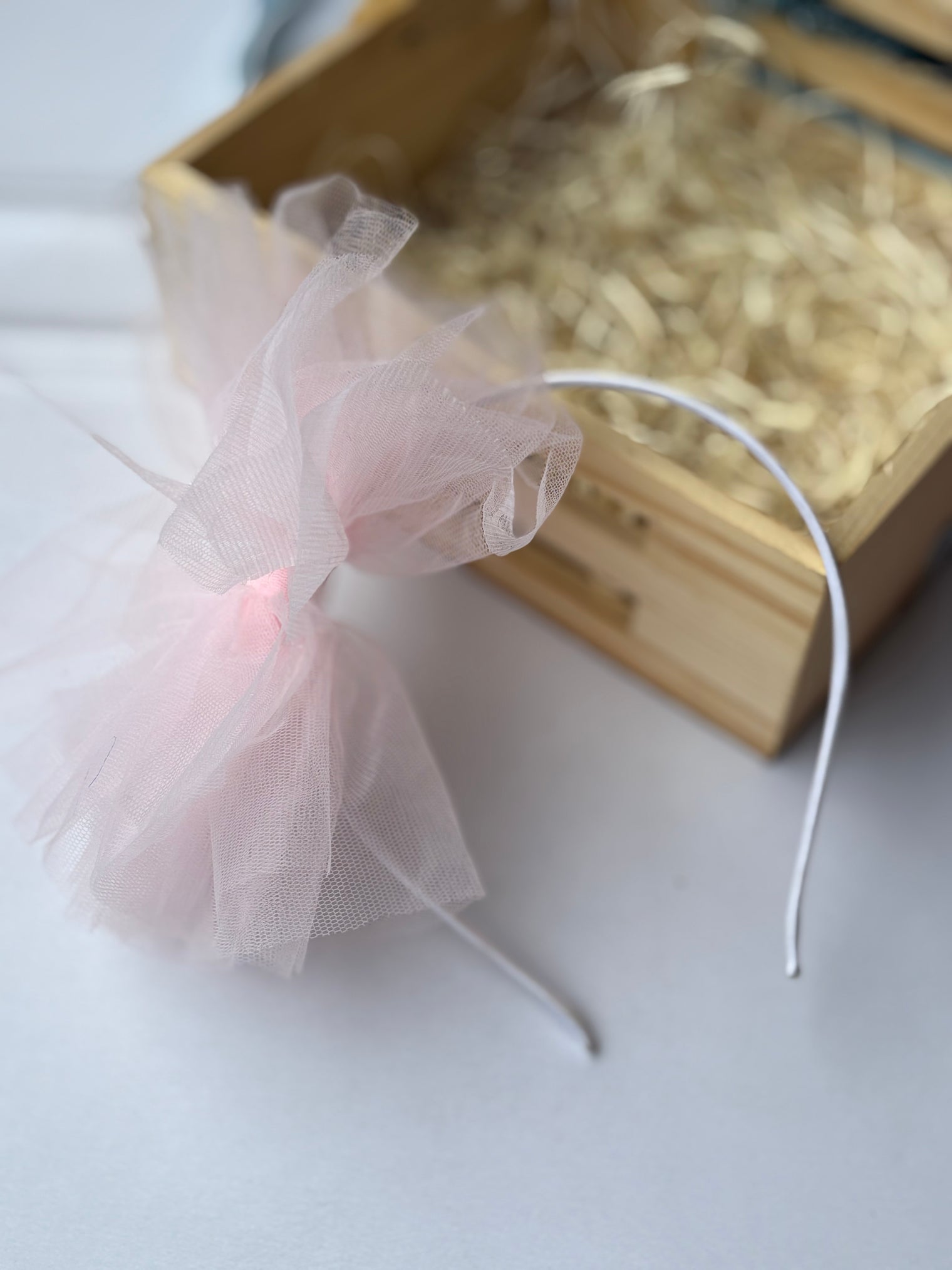 Powder Pink Bow Hairband