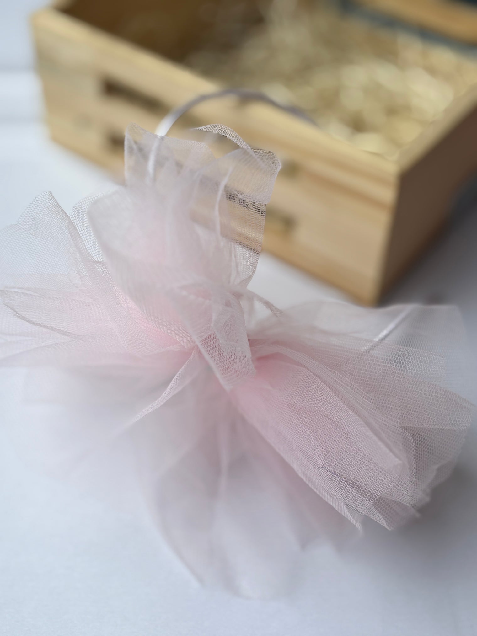 Powder Pink Bow Hairband