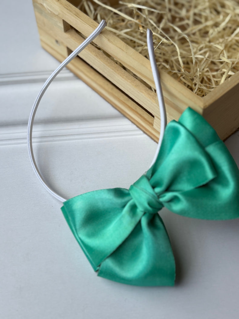 Mint Glow Bow Headband