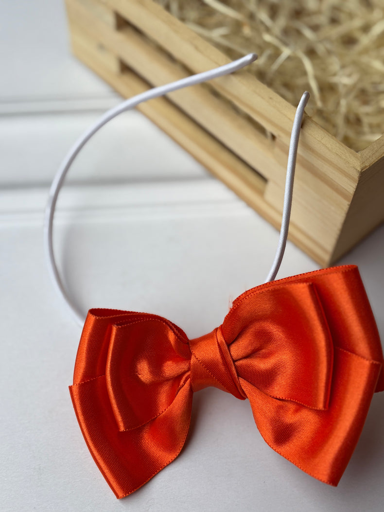 Coral Glow Bow Headband