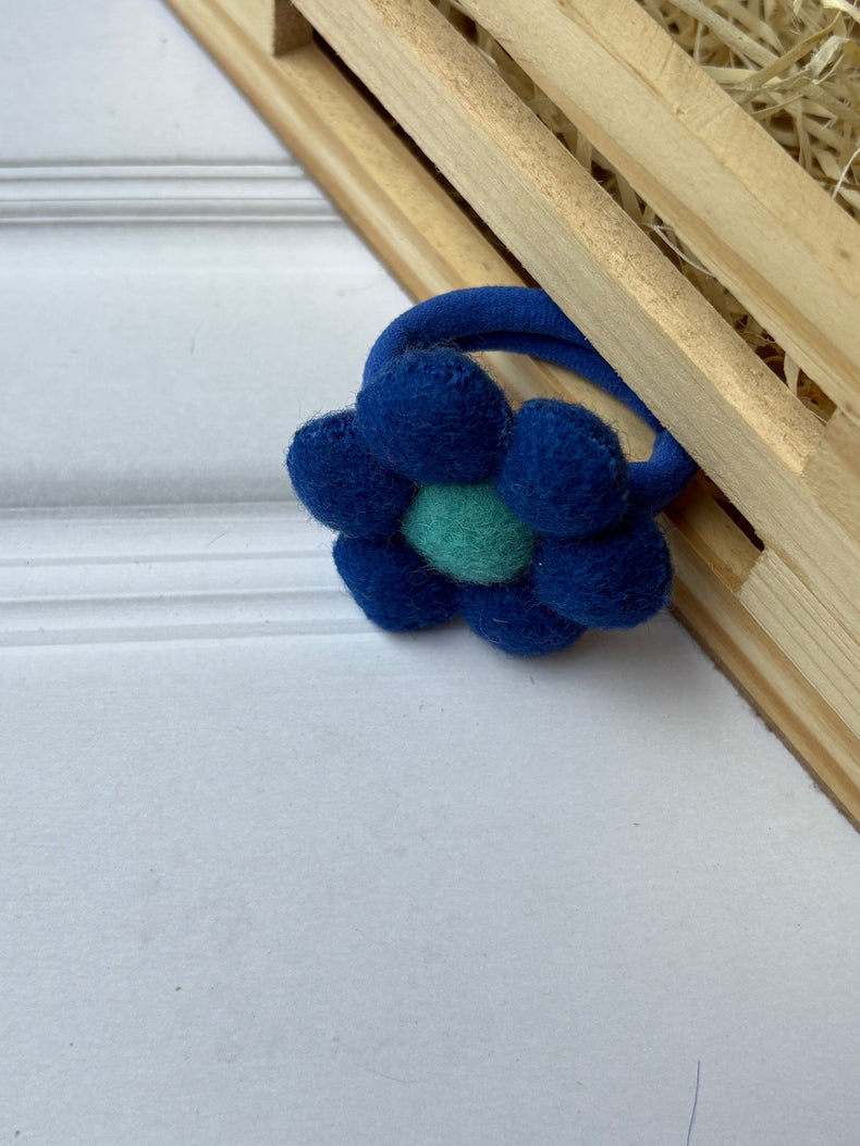 Blue Bloom Hair Tie