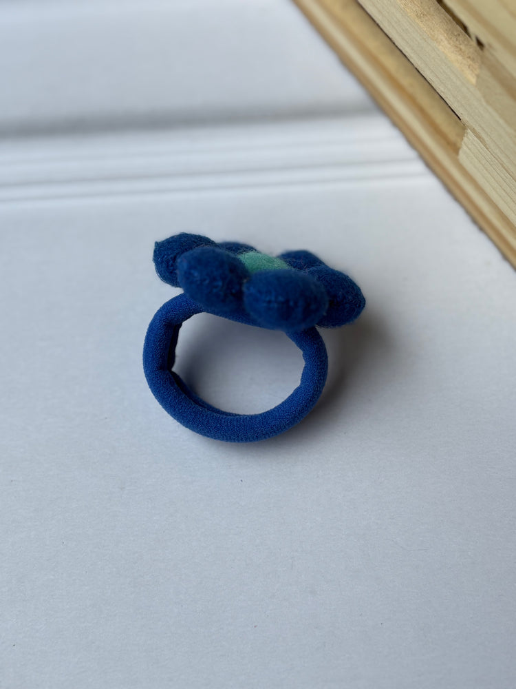 Blue Bloom Hair Tie