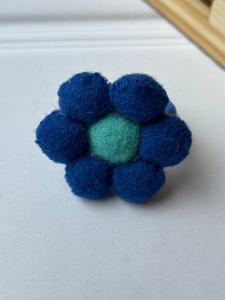 Blue Bloom Hair Tie