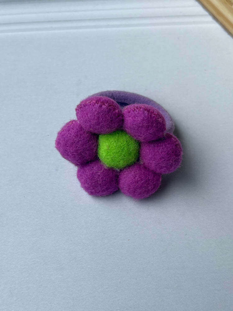 Violet Bloom Hair Tie