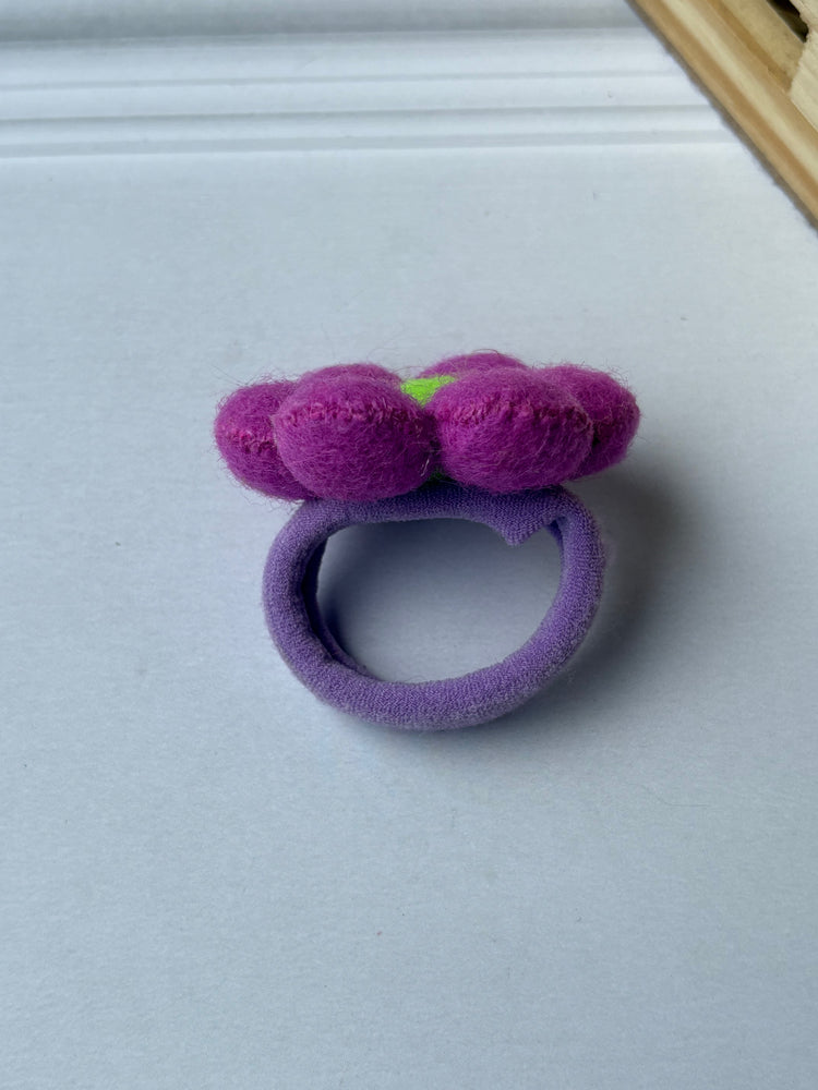Violet Bloom Hair Tie