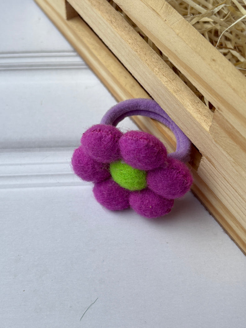 Violet Bloom Hair Tie