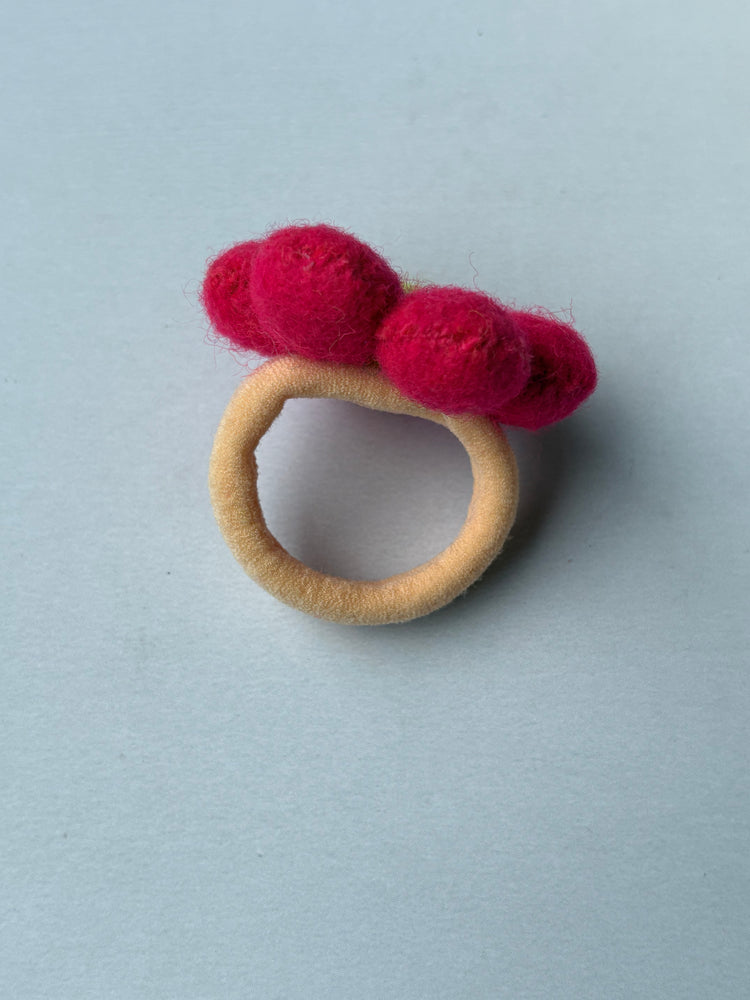 Fuschia Bloom Hair Tie