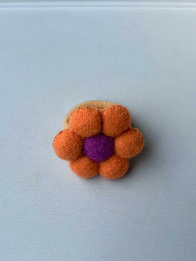 Tangerine Bloom Hair Tie