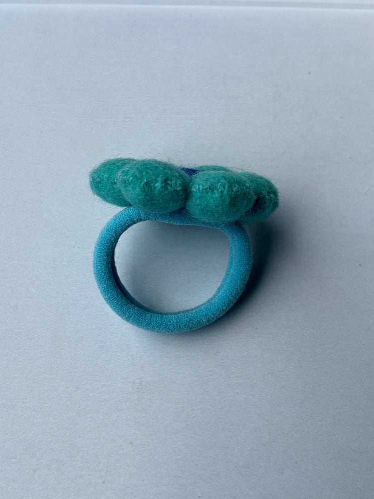 Teal Bloom Hair Tie