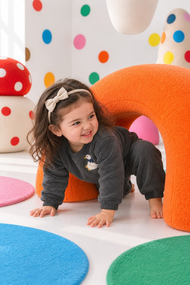 Grey Duck Fleece Set for kids by Anaario – winter fleecewear