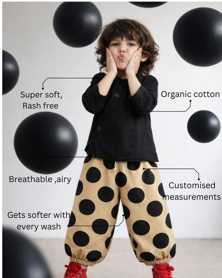Midnight Dot Wrap Co-ord Set