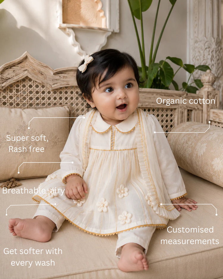 Ivory Anarkali Set