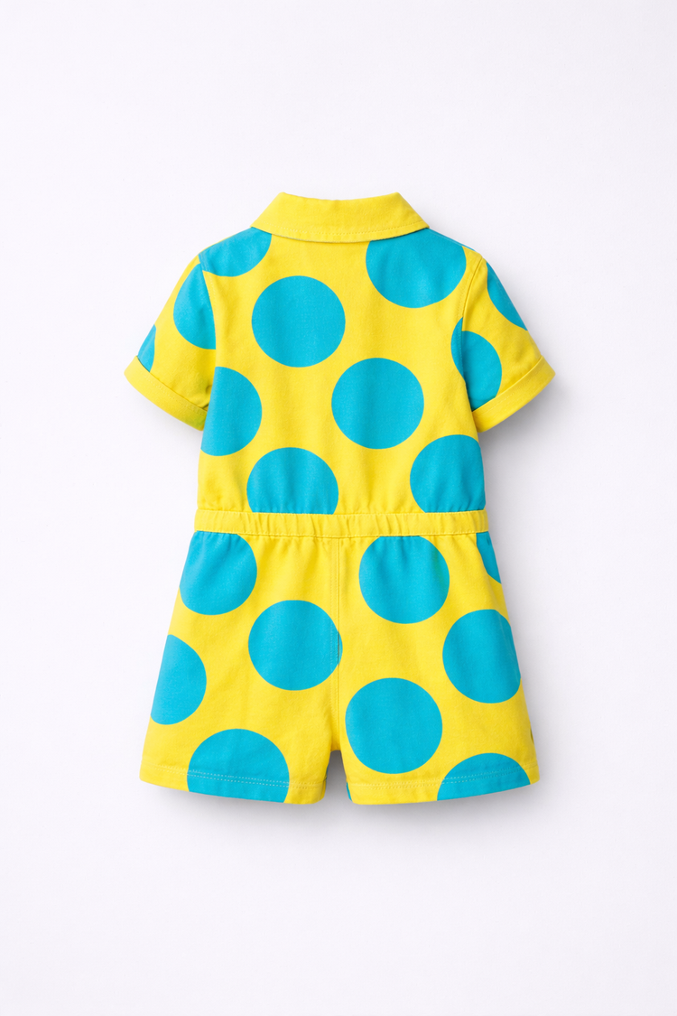 The Canary Teal Pop Romper
