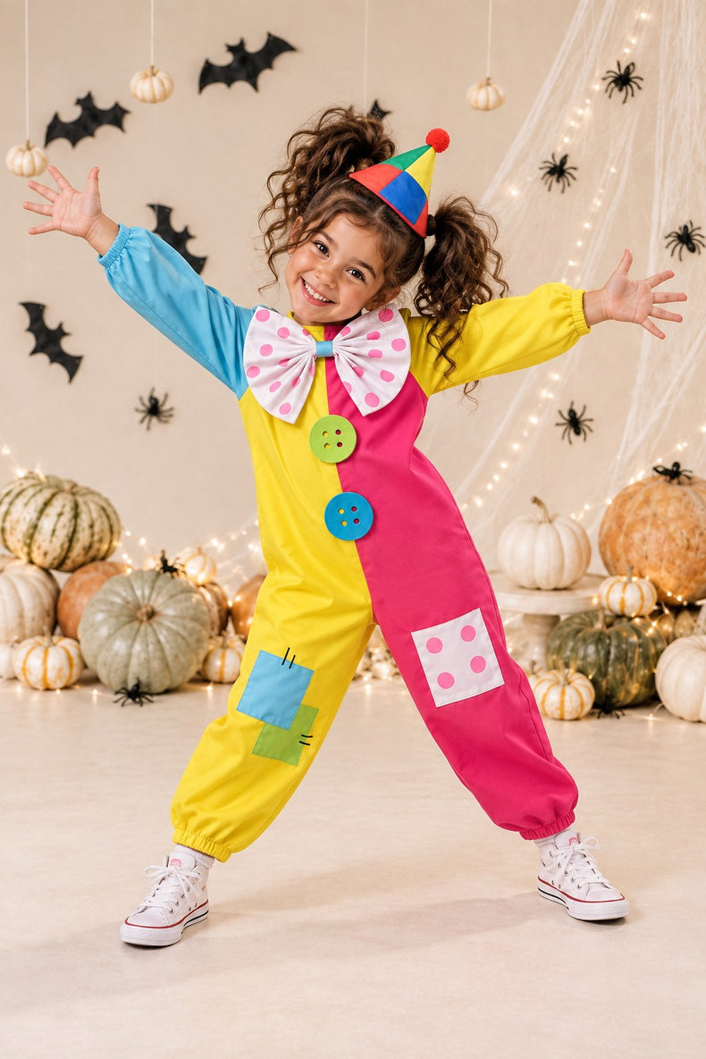 Clown Jumpsuit Costume for kids by Anaario – Halloween fancy dress