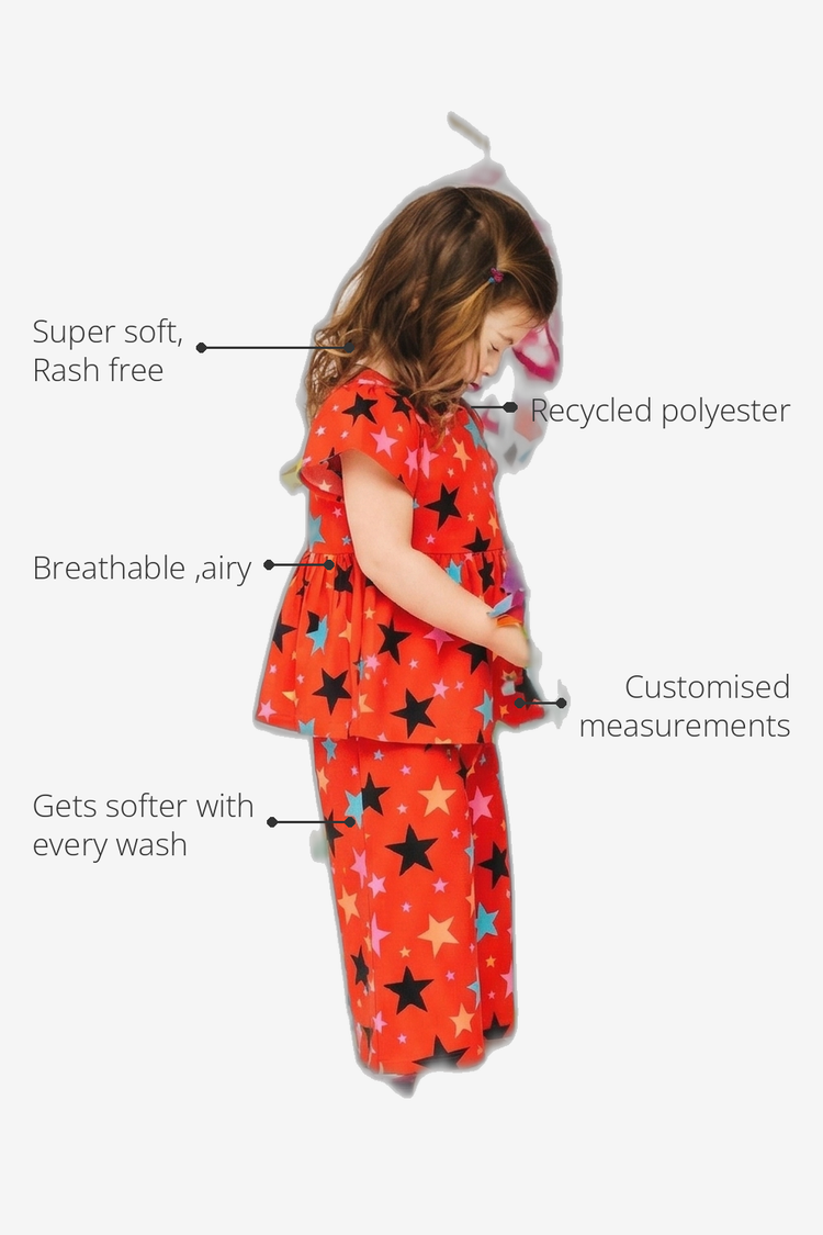 Anaario Multi-Coloured stars Co-ord Set recycled polyester features