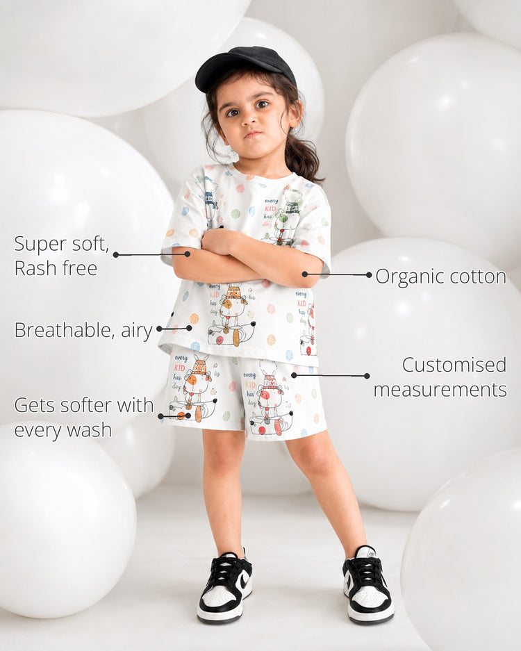 The Popsicle Picnic Girls' Shorts Set features