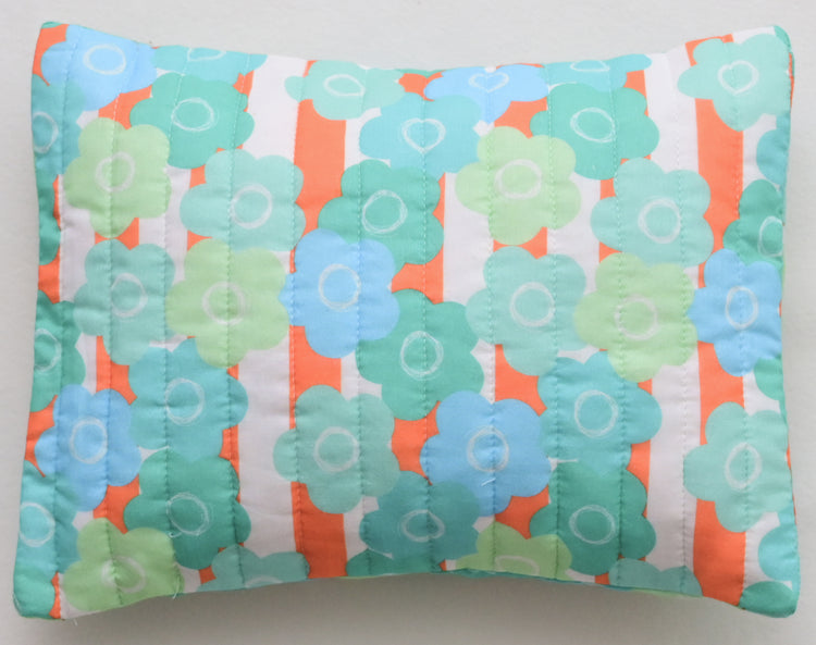 Snuggles and Cuddles Baby Blanket Gift Bundle (Blue and Tangerine Florals)