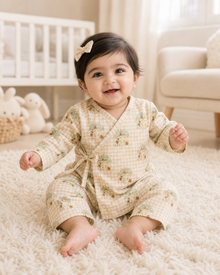 Mushroom Gingham Wrap Baby Co-ord Set