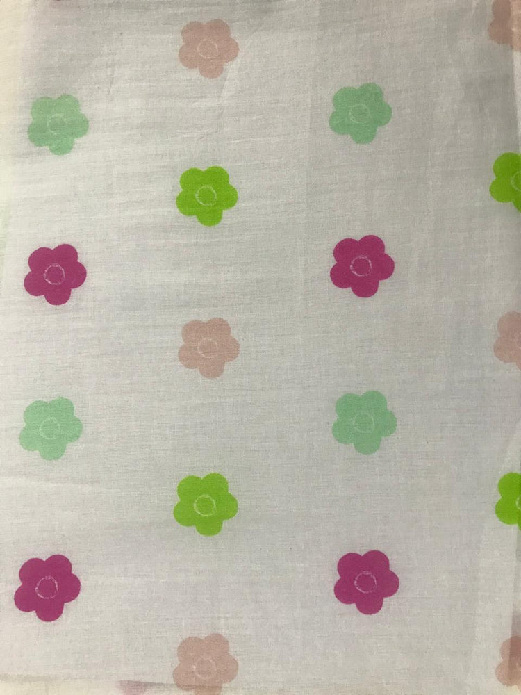 Baby wearing Anaario Pink Blossom organic mulmul cotton Gleeful Giggles set, newborn to 24 months