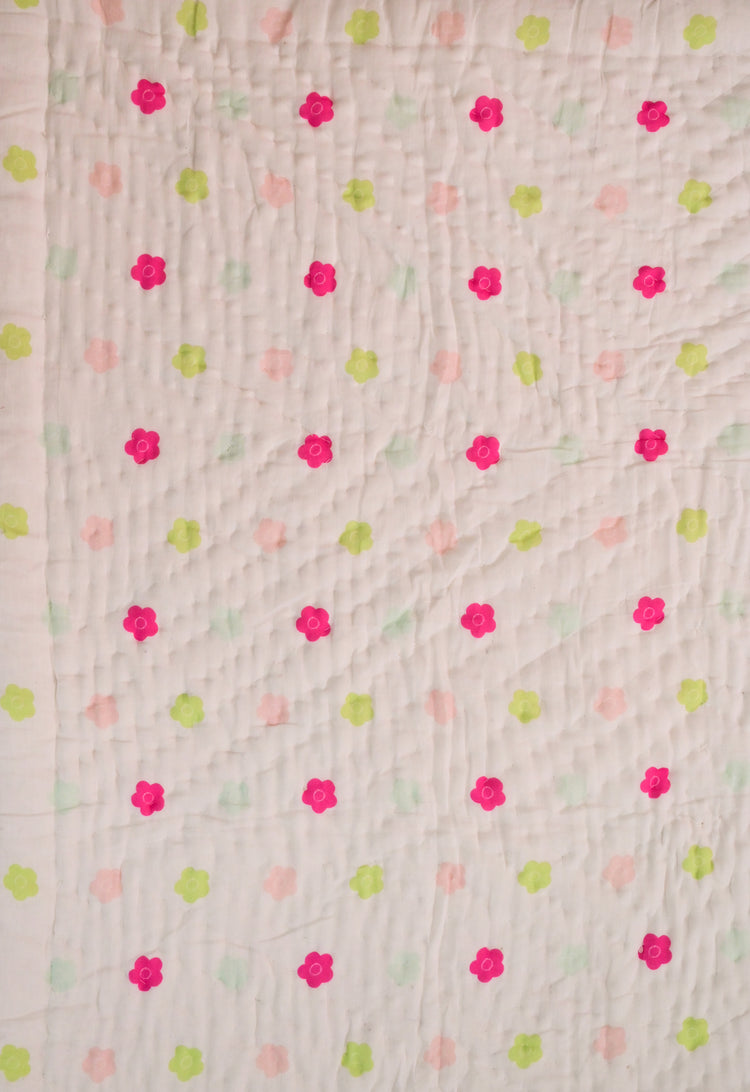 Snuggles and Cuddles Baby Blanket Gift Bundle (Neon and pastel florals - Pink)
