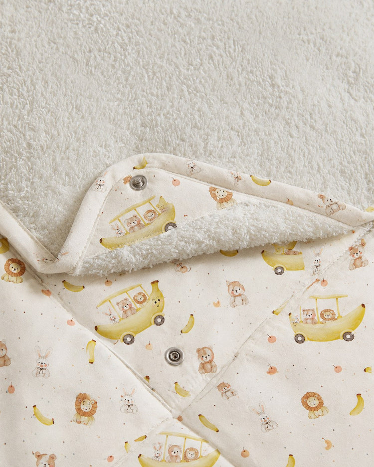 Banana bamboo baby changing mat — banana print, soft bamboo cotton