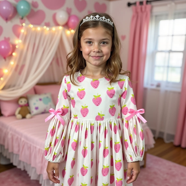 Girl wearing Anaario Berry Bloom Dress