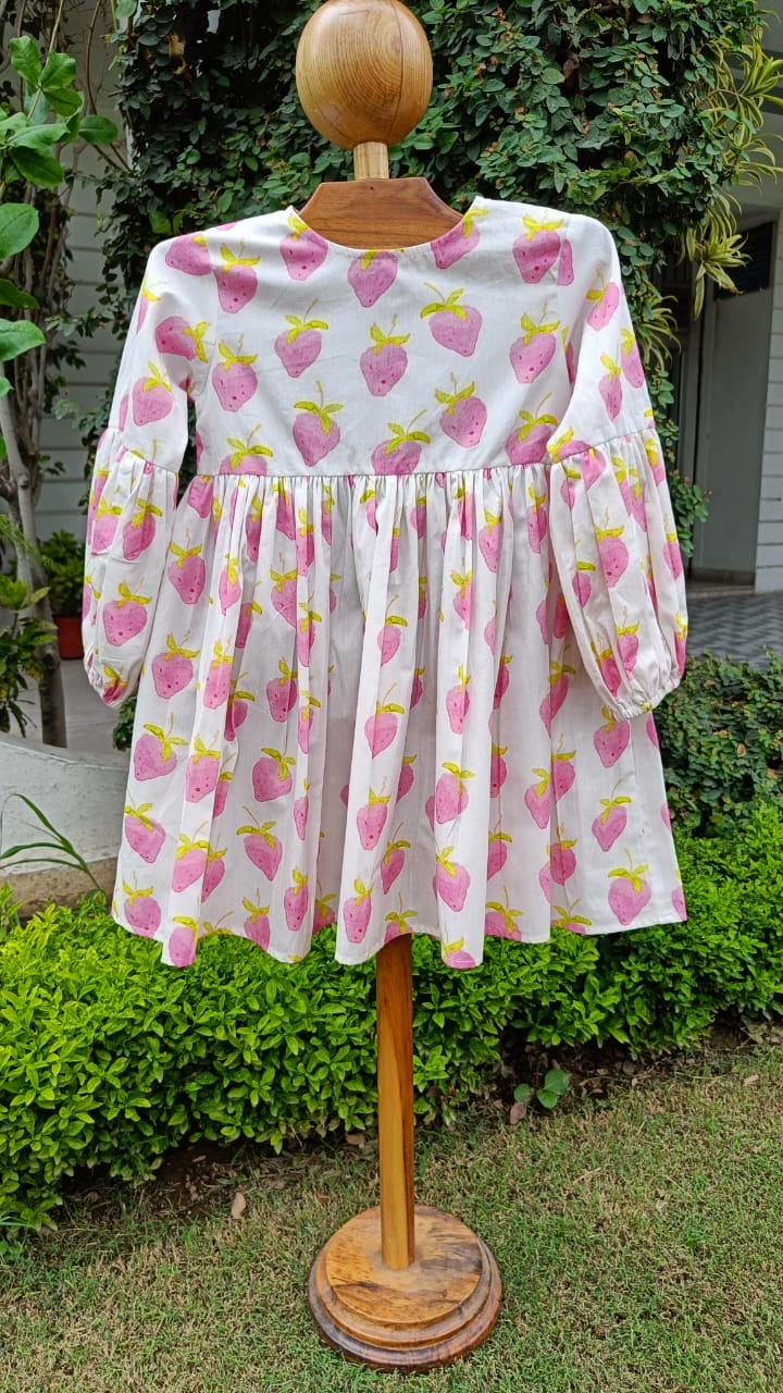 Girl wearing Anaario Berry Bloom Dress
