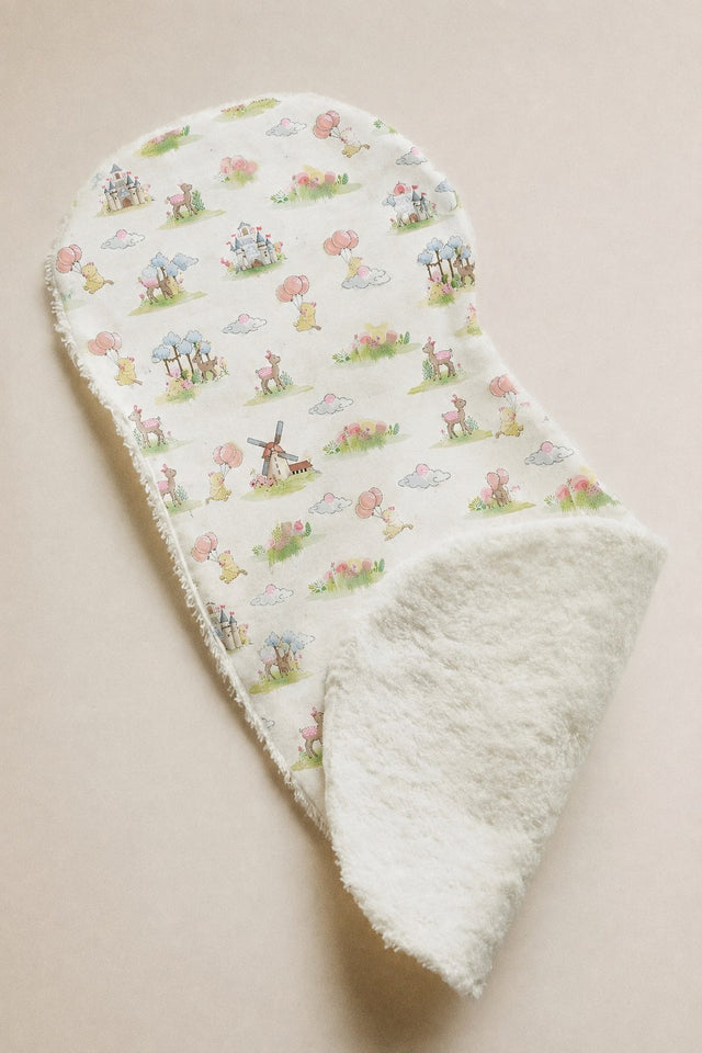 Carnival Windmill bamboo baby burp cloth — carnival windmill print, soft bamboo cotton