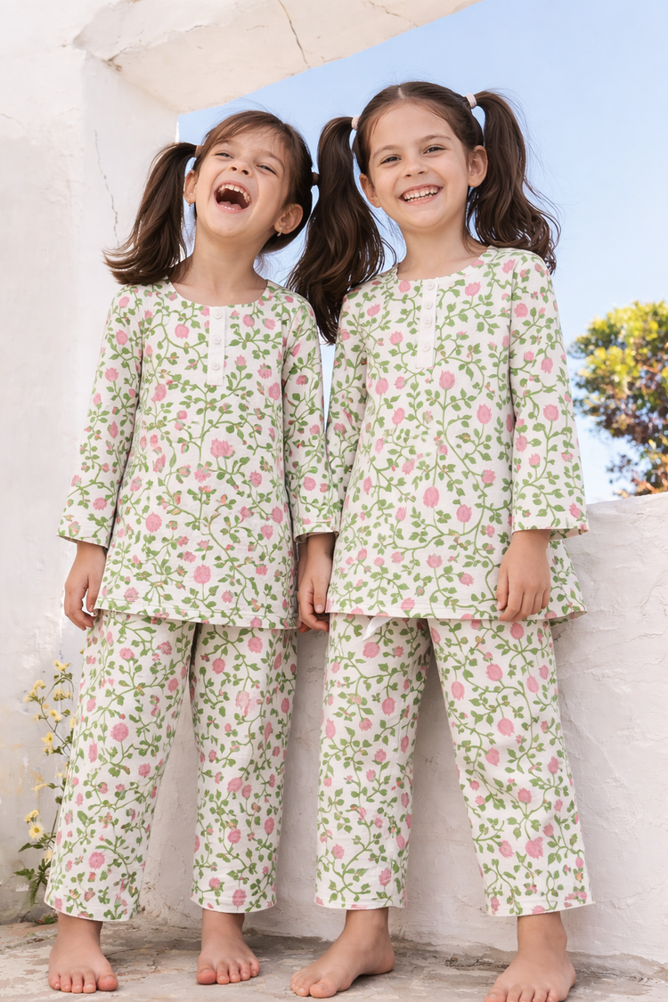 Pink Lotus Cotton Co-ord Set