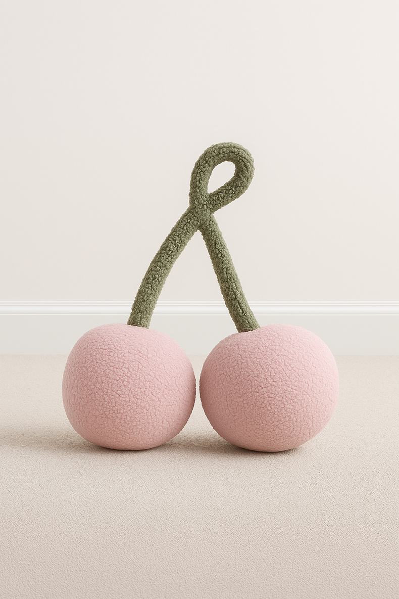 Anaario cherry-shaped fleece cushion for kids