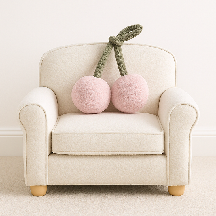 Anaario cherry-shaped fleece cushion for kids