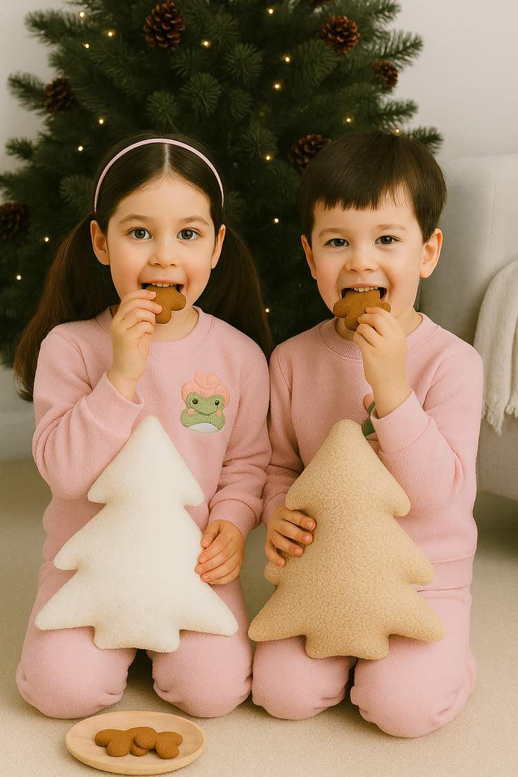 Anaario Christmas tree-shaped fleece cushion for kids