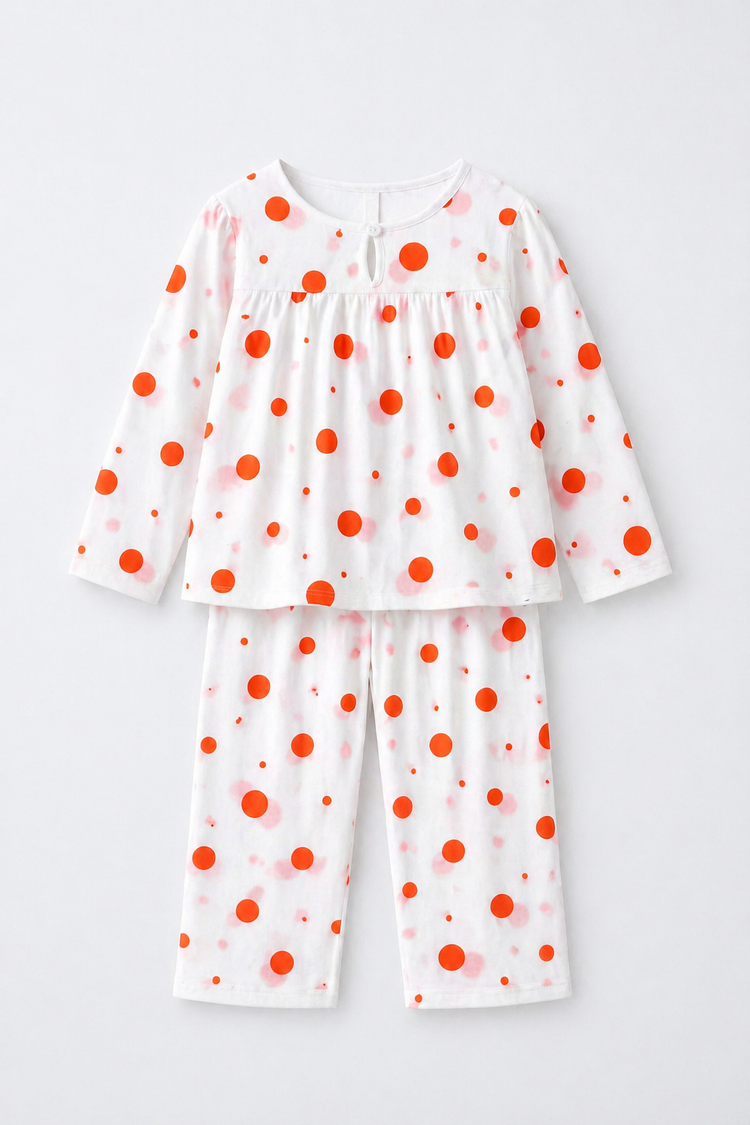 Girl wearing Anaario Citrus Pop Night Suit