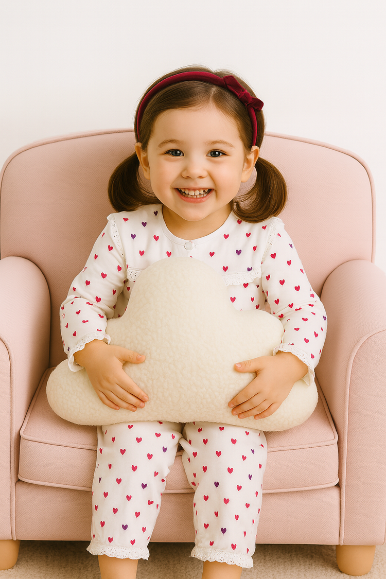 Anaario cloud-shaped fleece cushion for kids