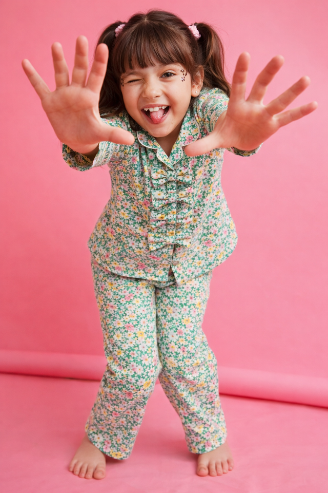 Girl wearing Anaario Cottage Bloom Night Wear