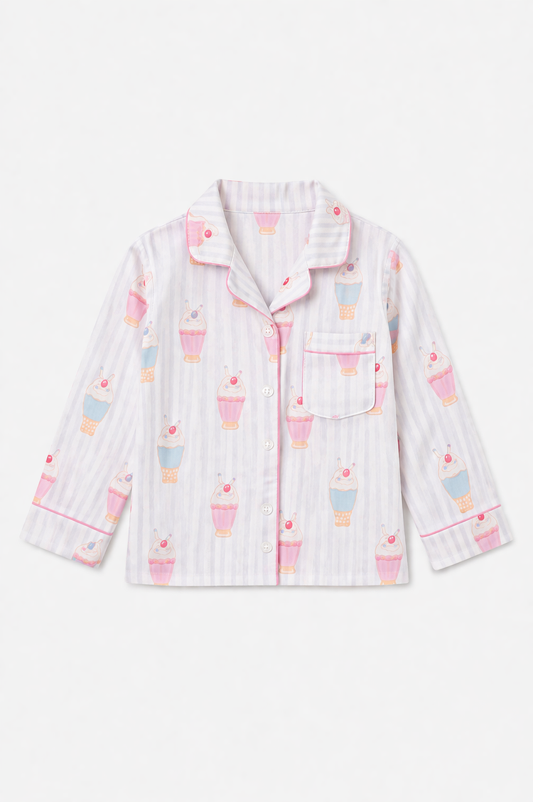 Girl wearing Anaario Cupcakes and Icecream Night Suit