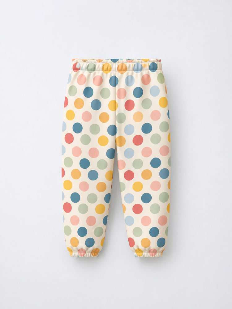 Multi Polka Barrel Pant Set flat lay by Anaario