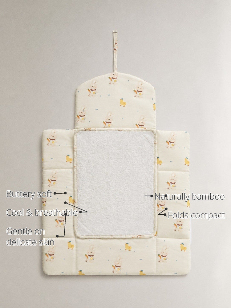 Yellow Duck Bamboo Baby Changing Mat features
