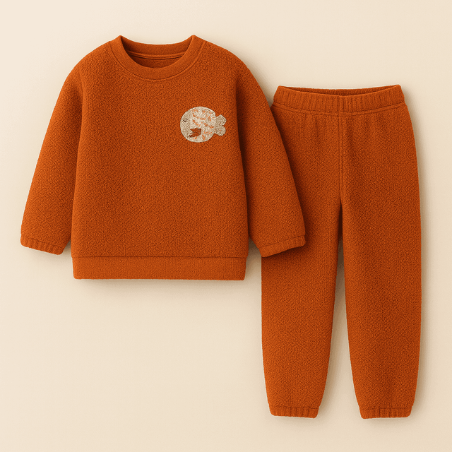 Rust Fish Fleece Set