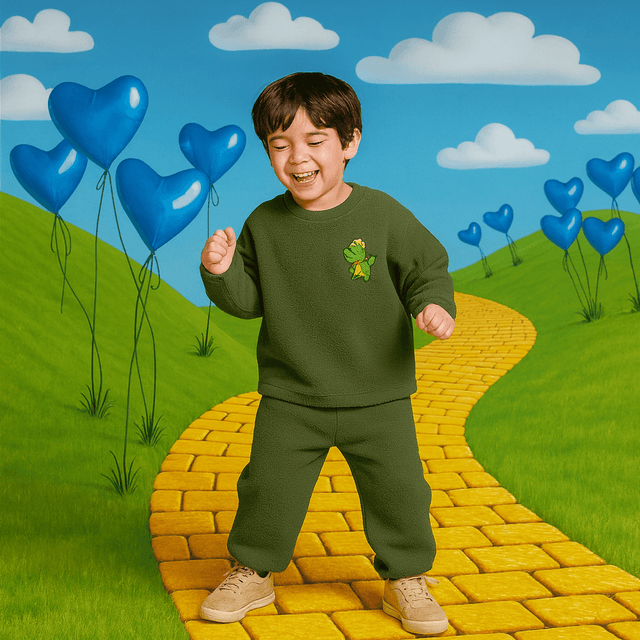 Forest Green Dragon Fleece Set