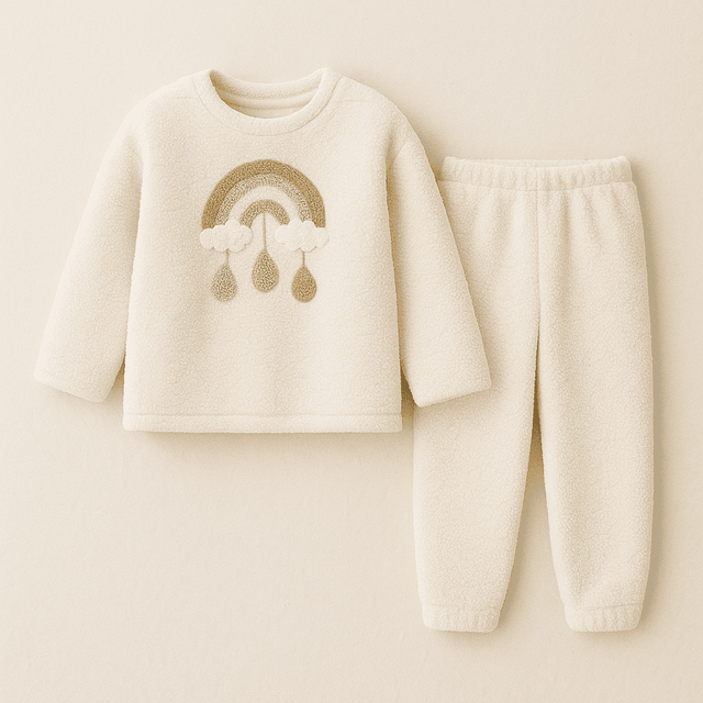 Off-white Rainbow Fleece Set