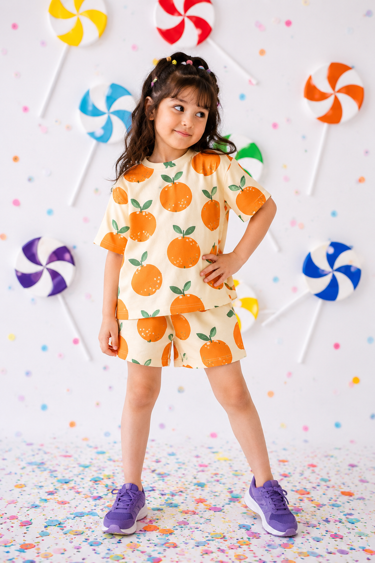 Girl wearing Anaario Cloud Nine Shorts Set