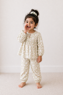 Ivory and Rose Poppy Raindrops Night Suit